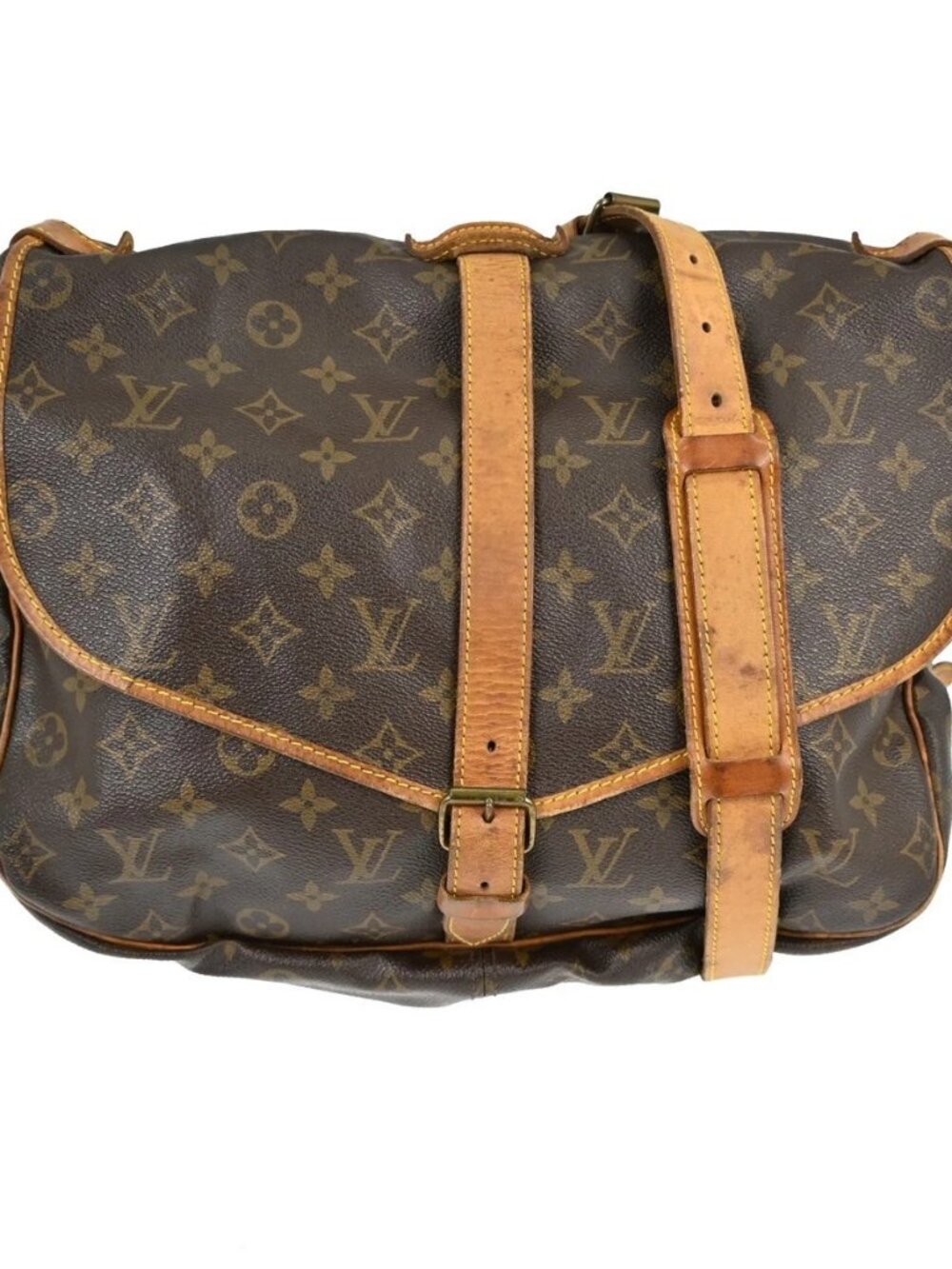 LOUIS VUITTON SAUMUR 35 SHOULDER BAG MONOGRAM - Picture 1 of 16